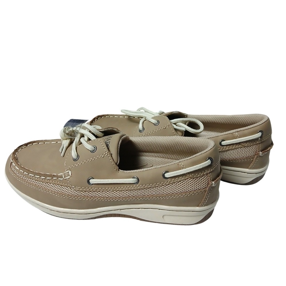 Chaps Dana Womens Boat Shoes Tan Mesh Memory Foam Loafers 1966930 Size 6.5 NEW